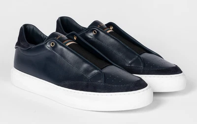 Paul Smith Men's Leather Sneakers Shoes Navy US 12 Italy New MK025060 - Image 1 of 4