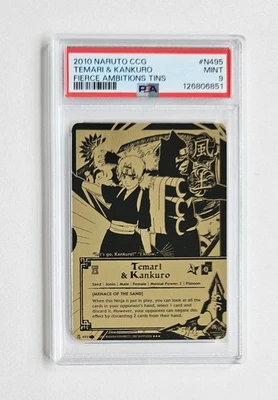 Temari & Kankuro PSA 9 Naruto CCG N495 Fierce Ambitions Tins Bandai 2010 - Image 1 of 3