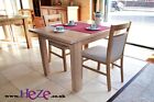 Extending dining table in light oak, dark oak and white colours, perfect size!
