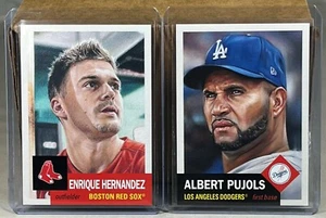 2021 TOPPS LIVING SET WEEK 43 #461 ENRIQUE HERNANDEZ #462 ALBERT PUJOLS DODGERS - Picture 1 of 2