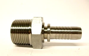 Dicsa 841141208 Stainless Steel Male Tapered 60º Cone 3/4" BSPT DN 1/2" Fitting - Picture 1 of 5