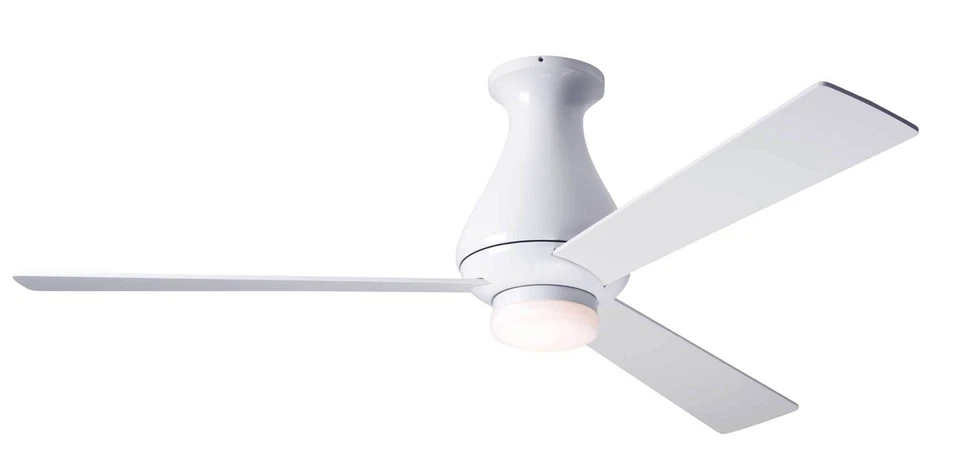 Modern Fan Company Altus Gloss White 42" Flush Ceiling Fan with LED Light - Image 1 of 1
