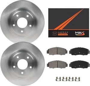 Max Advanced Brakes Front Brake Kit Compatible W/2012-2023 Chrysler Town&Country - Picture 1 of 13