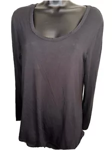 DIP Long Sleeve Solid Black Tones NWT Woman's Pullover Woman's Shirt Small - Picture 1 of 11