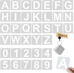 1 Zoll Buchstaben Schablonen Kit, Alphabet Kunst Handwerk Schablonen, Wiederverwendbar Kunststoff Buchstaben - Bild 1 von 1