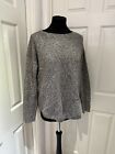 Fat Face Women’s Ladies Chocolate Brown White Size 14 Pullover Jumper Cotton 