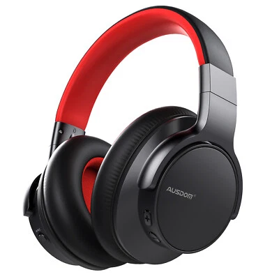AUSDOM E7 Active Noise Cancelling Headphones: Wireless Bluetooth Over Ear ANC He - image 1 of 4