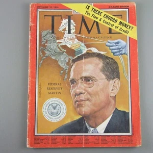 Time Magazine September 10 1956 • Federal Reserve's Martin • Atlantic Edition - Imagen 1 de 7