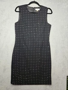 Calvin Klein Elegant Black Gold Studded Sparkle Slvless Knee Length Dress Size 6 - Picture 1 of 14