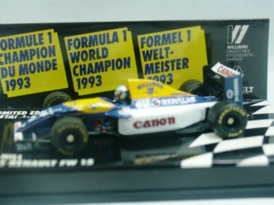 WOW EXTREMELY RARE Williams FW15C  Hill Vice Winner France 1993 1:64 Minichamps - Image 1 of 4