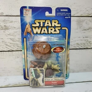 Hasbro Star Wars Attack Of The Clones Yoda Jedi Master 2002 Action Figure NEW - Picture 1 of 13