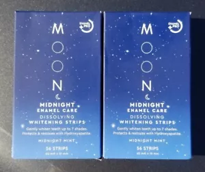 MOON Midnight Enamel Care Dissolving Whitening Strips - 2 brand new boxes L@@k! - Picture 1 of 2