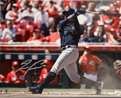 JSA Ronald Acuna Jr. Signed 16x20 Photo Atlanta Braves - Image 1 of 4