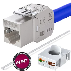 CAT8 Keystone Modul Cat8.1 Netzwerk RJ45 Jack STP Buchse AWG22  werkzeuglos LAN - Afbeelding 1 van 85
