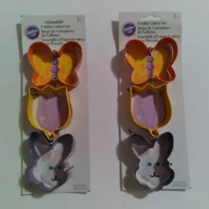 Wilton Metall Ausstechformen 3 Stück Schmetterling Blume Hase Backen Frühling Set 2er Pack - Bild 1 von 3