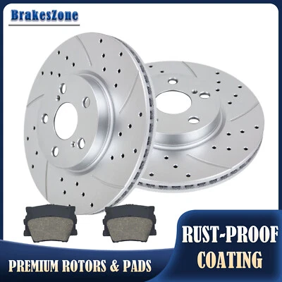 296mm Front Brake Rotors and Pads for Toyota Camry Lexus ES350 2007-2017 Brakes - Image 1 of 4