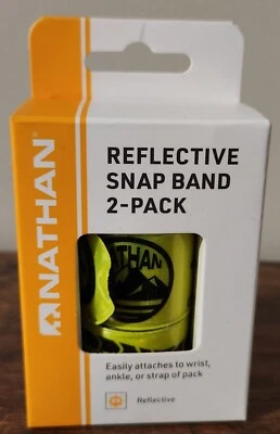 NATHAN Reflex Snap Bands Reflective Running Wrist Bands - Image 1 of 3