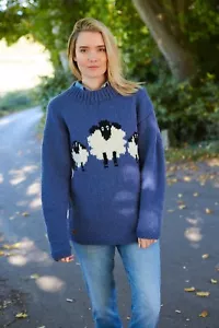 Pachamama Hand Knitted 100% Wool Jumper Sweater - Big Sheep - BNWT - Picture 1 of 5