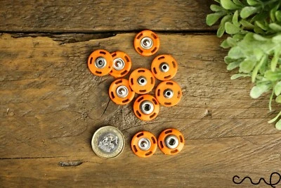 5 Pairs Orange Snap Metal Fastener Popper Press Studs Plastic Sewing Round 18mm - Image 1 of 4