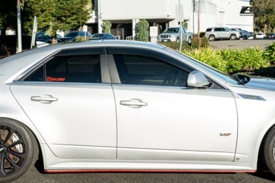 For 08-13 Cadillac CTS Arcylic Plastic Tape-On Side Window Visors Rain Guards - Image 1 of 4