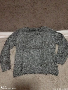 Flauschpullover Schwarz Grau Cecilia Classics Gr. M - Bild 1 von 3