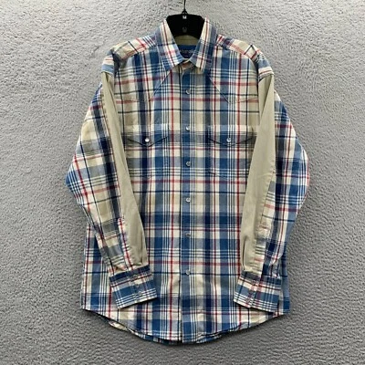 VINTAGE WRANGLER Brush Popper Shirt Mens Size Medium Button Up Western - Image 1 of 4