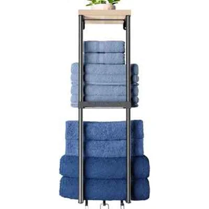 Portasciugamani da bagno da parete per asciugamani arrotolati 81 cm UK STOCK - Foto 1 di 5