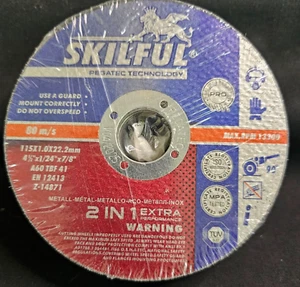 SKILFUL Cut Off Wheels 24 Pack 4 1/2" Cutting Discs for Metal/Stainless steel - Picture 1 of 5