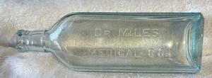 Dr. Miles Medical Co Patent Medizin Flasche Antik 8,5" Acqua Glas M366 - Bild 1 von 22