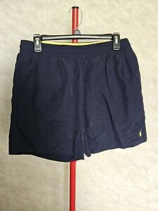 Polo Ralph Lauren Navy Blue Swim Trunks Shorts Mesh Lining. Size Large