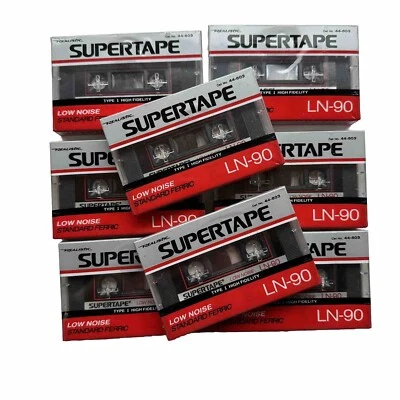 8 Realistic Supertape LN 90 Cassette Tapes Type 1 High Fidelity Sealed 44-603 - Image 1 of 4
