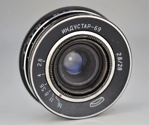 SERVICED! USSR PANCAKE INDUSTAR-69 LENS f2.8/28 M39 mount (2) - Picture 1 of 8