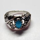 Ring Stetling With Turquois Stone Size 7