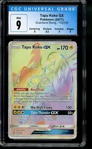Tapu Koko GX 153/145 Pokemon TCG Guardian's Rising Rainbow Graded CGC 9 Mint - Picture 1 of 2