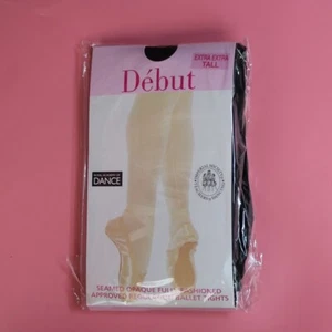 Schwarze Debut Ballett Tanzstrumpfhose mit Fuß - alle Größen - Bild 1 von 2