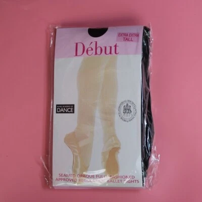 Black Debut footed ballet dance tights  - all sizes - Image 1 of 2