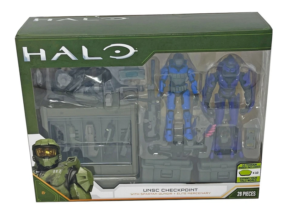 Halo Infinite UNSC Checkpoint Set 3.75" Spartan Gungir & Elite Figures HLW0178