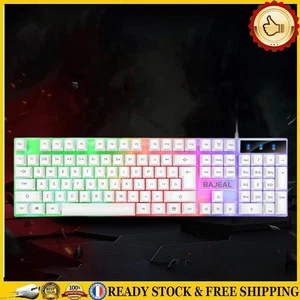 Ergonomic Keyboard 1.5m Cable Gaming Keyboard for Computer Laptop (White) ~Hot - Afbeelding 1 van 8