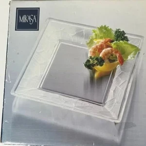 Mikasa Klar Kristall Garten Pracht Serviergeschirr Quadratisch Teller 11,5" Platte - Bild 1 von 9