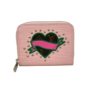 Auth LOUIS VUITTON Zippy Coin Purse M63723 Rose Ballerine LV Stories - TS4128 - Picture 1 of 4