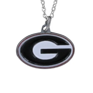 GEORGIA BULLDOGS Necklace - Enamel Pewter Charm Logo NCAA College Sports College - Picture 1 of 5