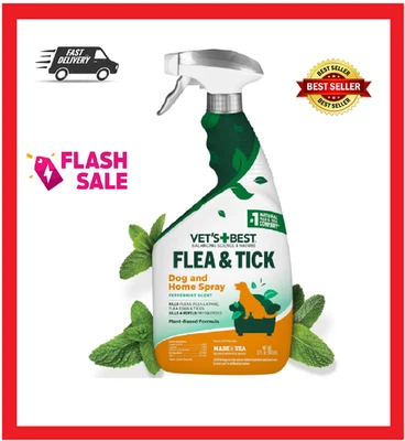 Vet's Best Flea and Tick Home Spray Flea Treatment for Dogs 32oz. Fast Shipping - Image 1 of 4