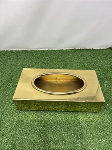 VTG Tissue Holder Box Small Gold Filigree Metal POCKET Vanity Hollywood Regency - Picture 1 of 14