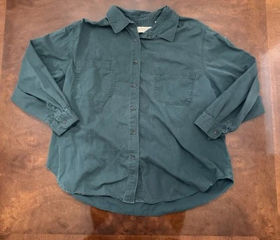 Винтажная мужская рубашка Marsh Landing II размер 2X с длинным рукавом на пуговицах зеленая - Изображение 1 из 3