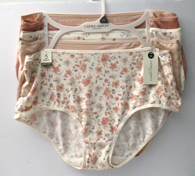 Laura Ashley Women's super soft brief panties 5 Pair Plus size 2X - Image 1 of 4