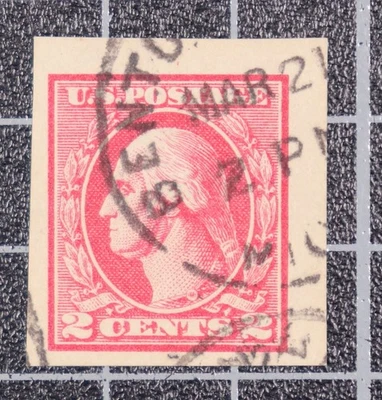 Scott 534 2 Cents Washington Imperforate Used PSE Cert Grade 90 CV $50.00 - Image 1 of 3