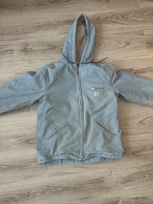 Женская куртка Carhartt WJ141 454 Seaglass Blue Sierra Sherpa с подкладкой средний размер на молнии - Изображение 1 из 4