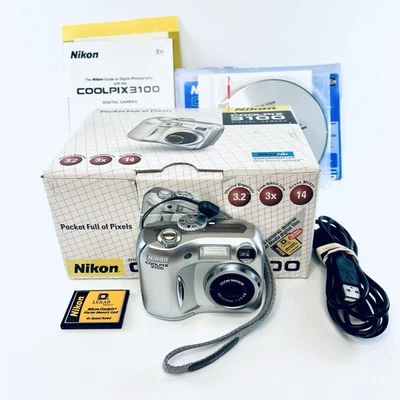 Nikon Coolpix 3100 3.2MP Digital Camera w/ Box, Manuals For Parts or Repair READ - Image 1 of 4