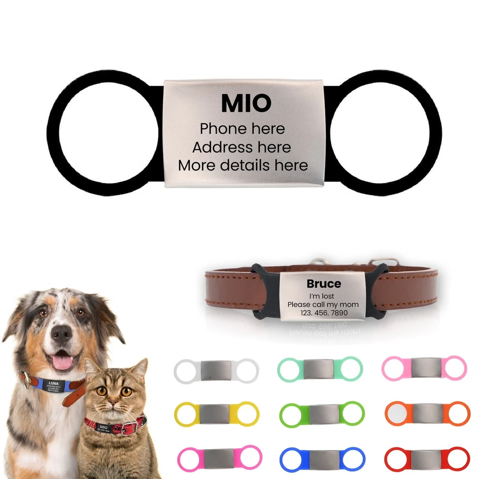 Custom Dog Tag Pets Engraved Name Tag Slide On ID Tags Collar Tags S, M, L, XL - Image 1 of 4