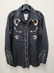 Vintage H Bar C California Ranchwear Embroidered Western Shirt size 16 Snap - Picture 1 of 9